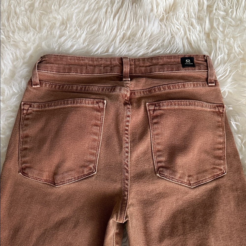 Letter to Juliet Genoa Vintage Wash Clay Flare Cropped Jeans - Picture 13 of 14